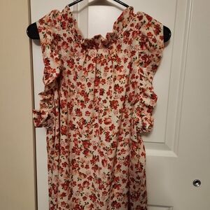 Floral Ruffle Blouse